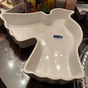 White Dove-Shaped Ceramic Dish